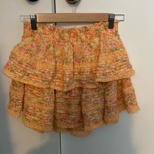 AERIE ROCK ‘N’ RUFFLE TIERED MINI LACE SKIRT